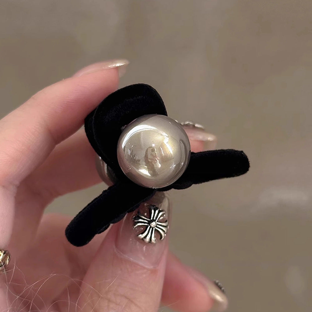 Glossy Pearl Mini Hair Claw Clip view 8