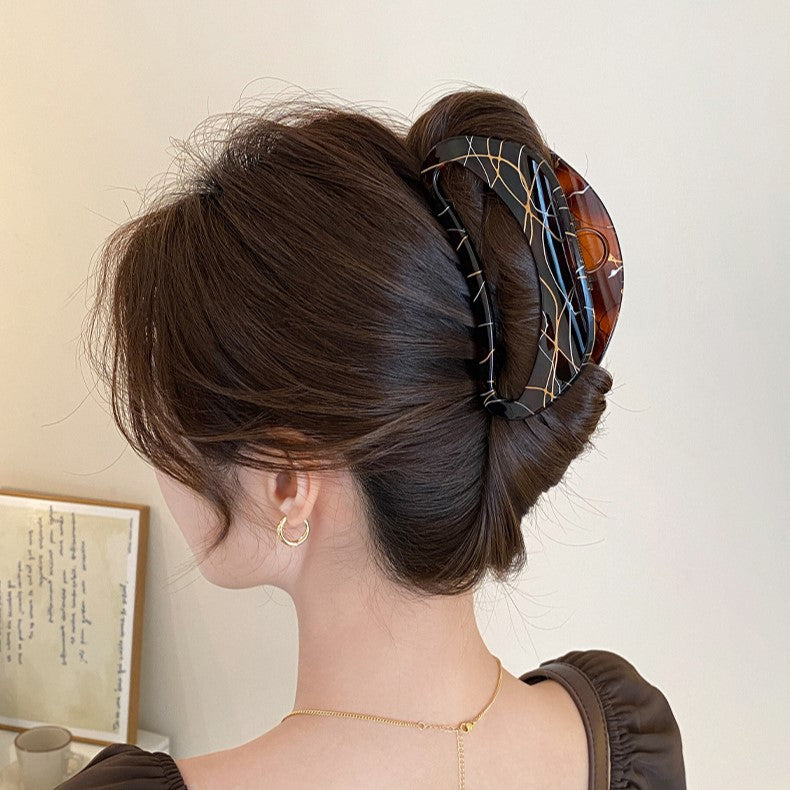 Ink Shell Hair Claw Clip