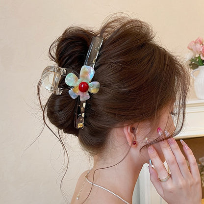 Iridescent Flower Hair Claw Clip view 3