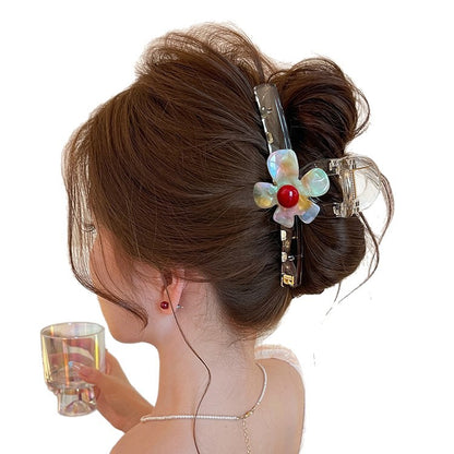 Iridescent Flower Hair Claw Clip view 5