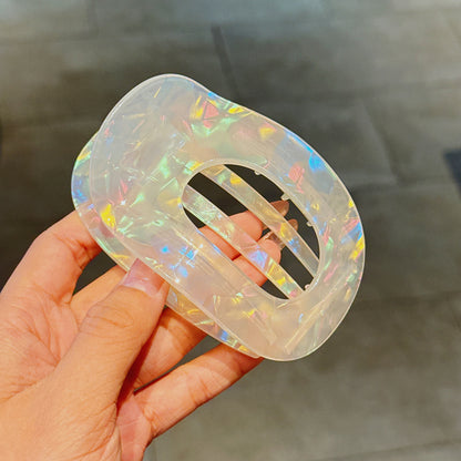 Iridescent Oval Hair Claw Clip view 10
