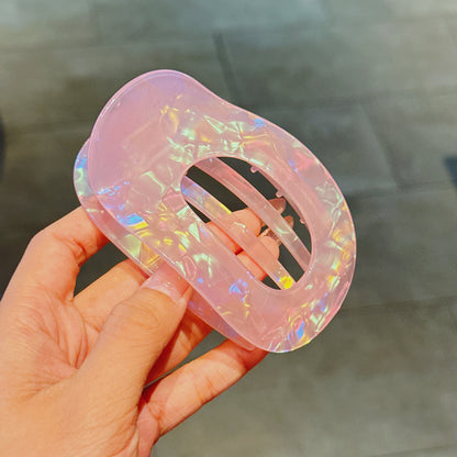 Iridescent Oval Hair Claw Clip view 6
