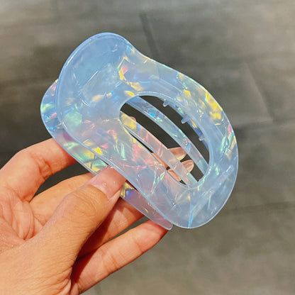Iridescent Oval Hair Claw Clip view 7