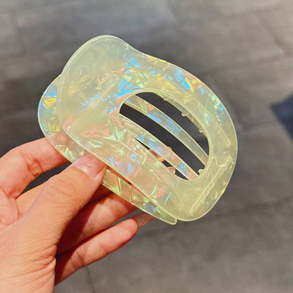Iridescent Oval Hair Claw Clip view 9