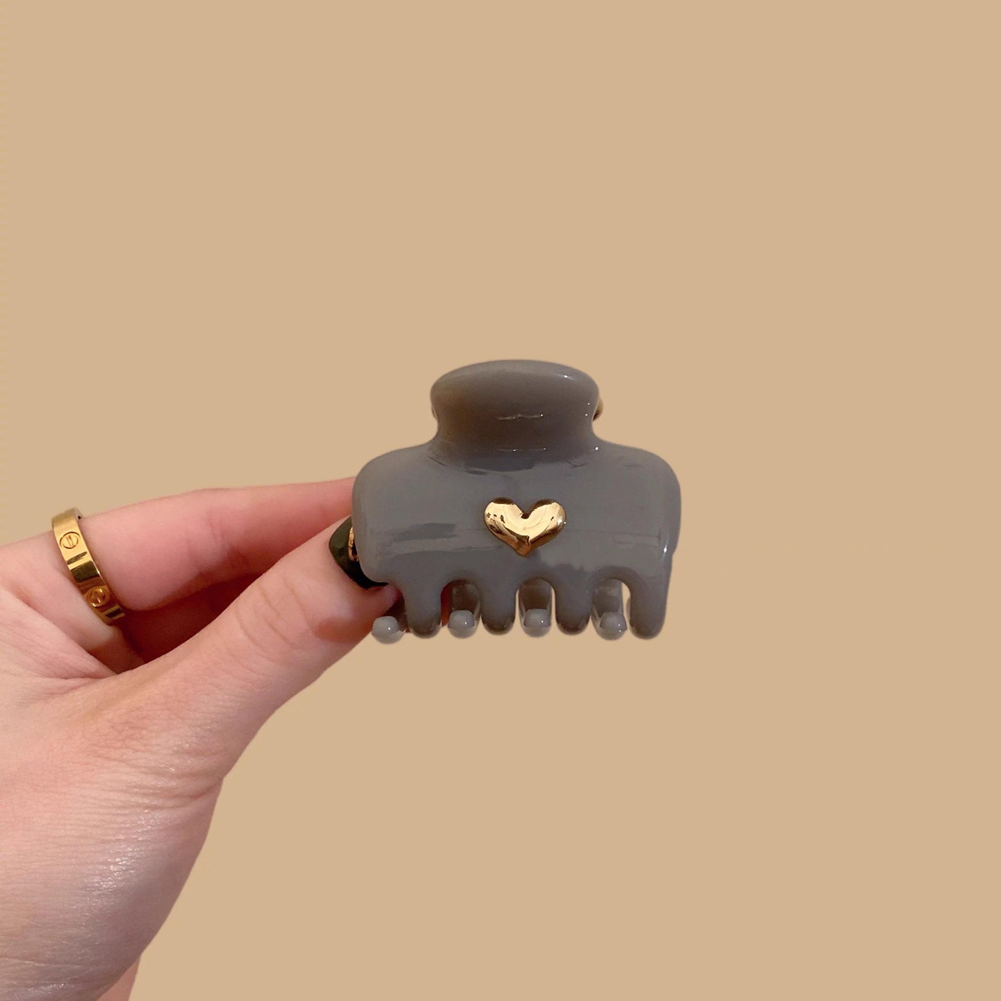 Jelly Heart Mini Hair Claw Clip view 4