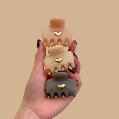 Jelly Heart Mini Hair Claw Clip