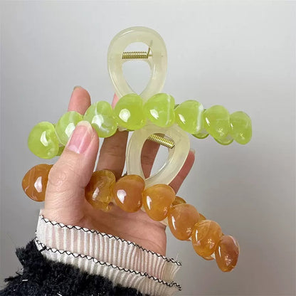 Large Acrylic Heart Hair Claw Clip view 4