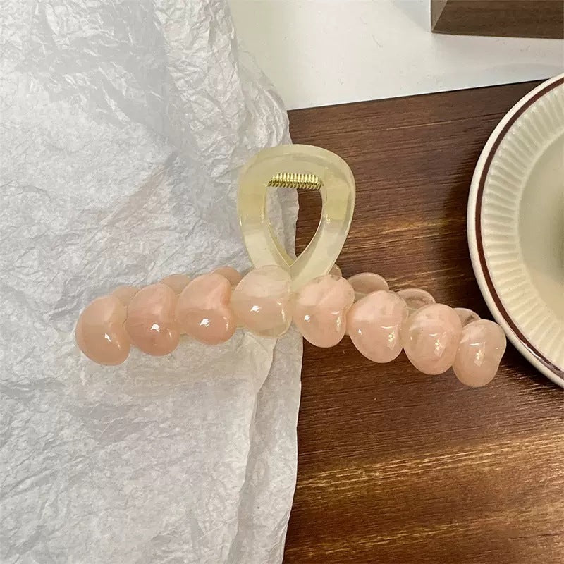Large Acrylic Heart Hair Claw Clip view 6