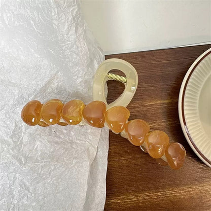 Large Acrylic Heart Hair Claw Clip view 9