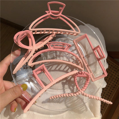 Large Gradient Pink Metal Hair Claw Clip view 2