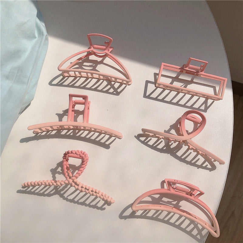 Large Gradient Pink Metal Hair Claw Clip view 4
