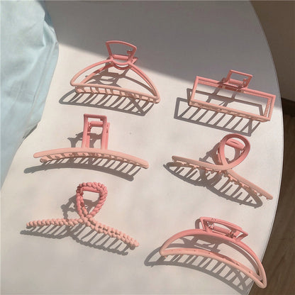 Large Gradient Pink Metal Hair Claw Clip view 4
