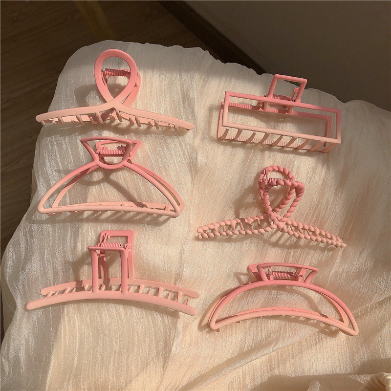 Large Gradient Pink Metal Hair Claw Clip
