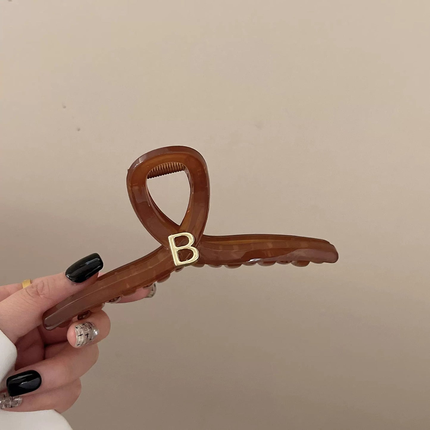 Large Letter B Hair Claw Clip view 4