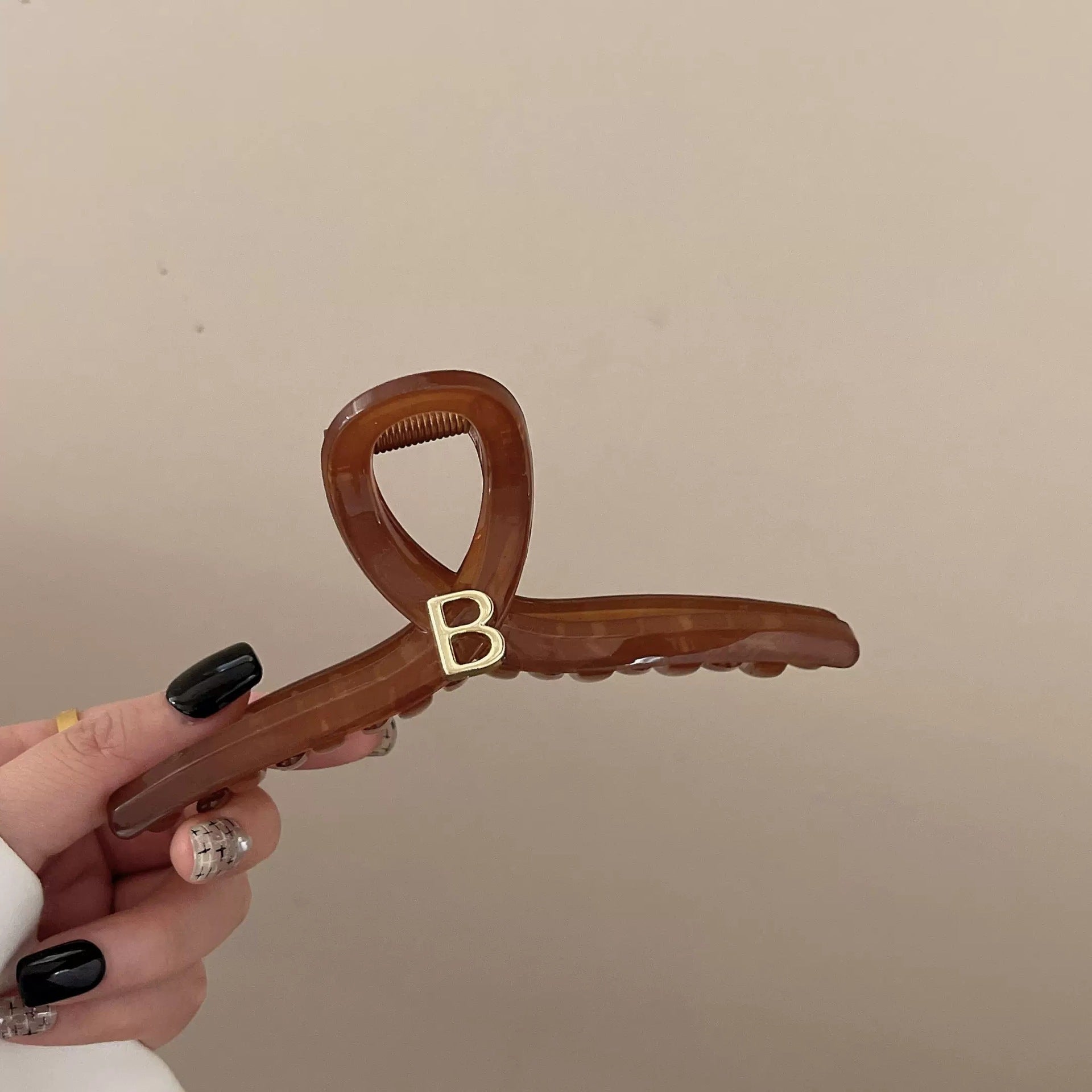 Large Letter B Hair Claw Clip view 4
