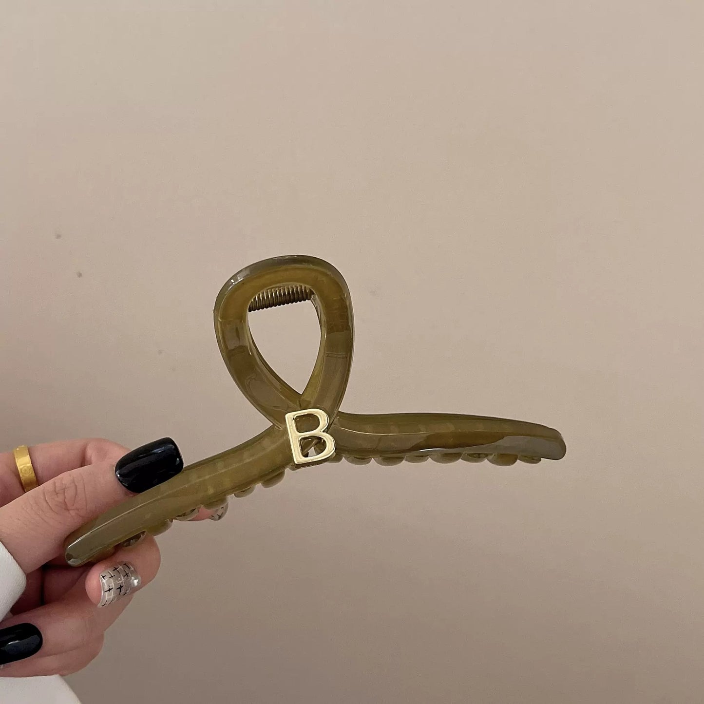 Large Letter B Hair Claw Clip view 5