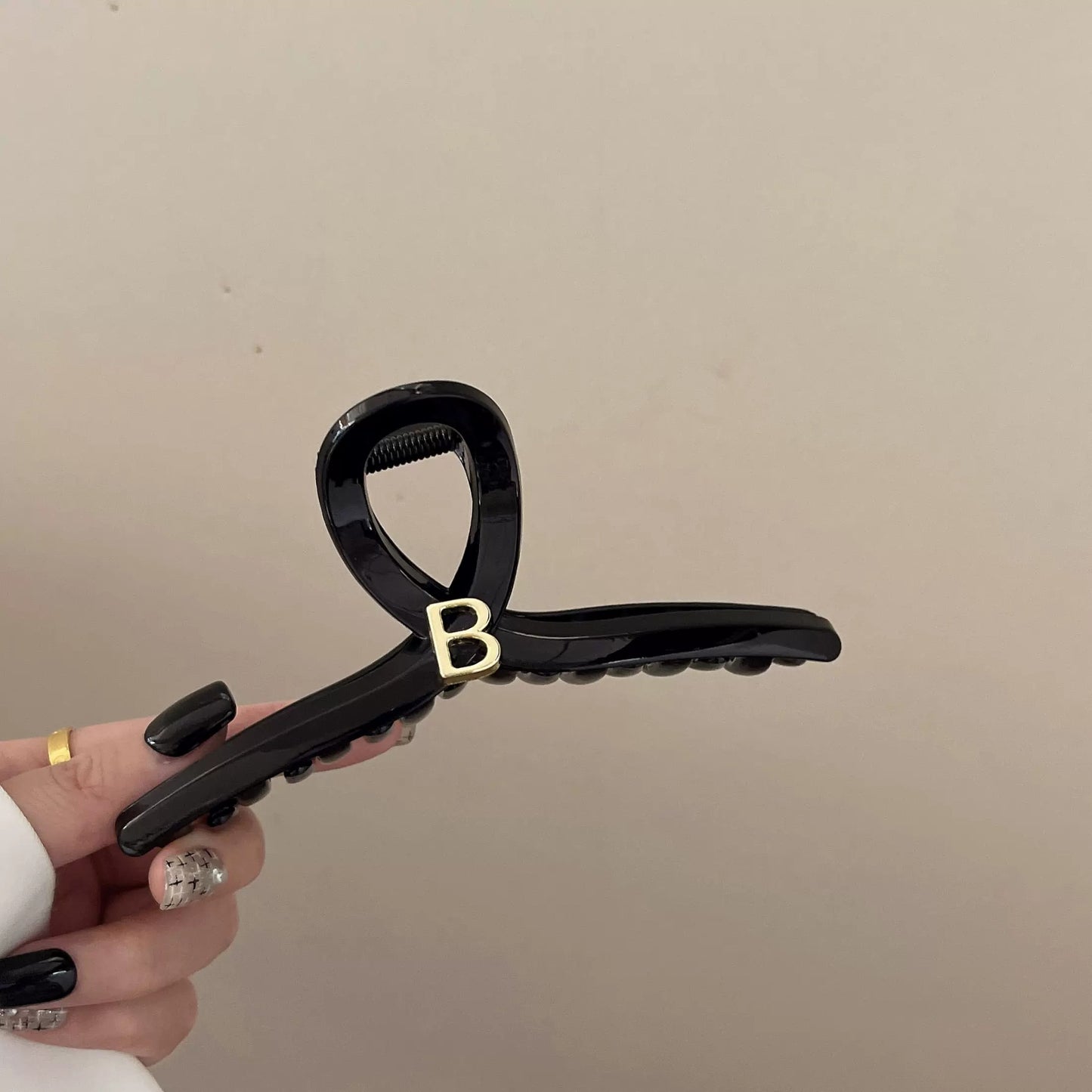 Large Letter B Hair Claw Clip view 7