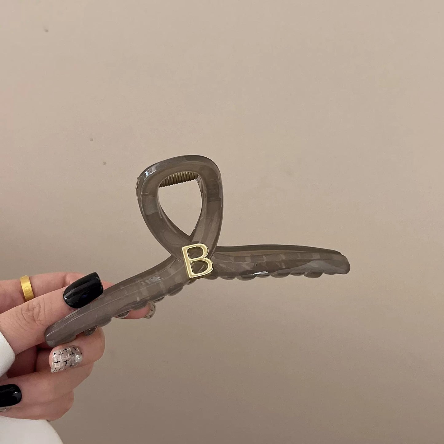 Large Letter B Hair Claw Clip view 8