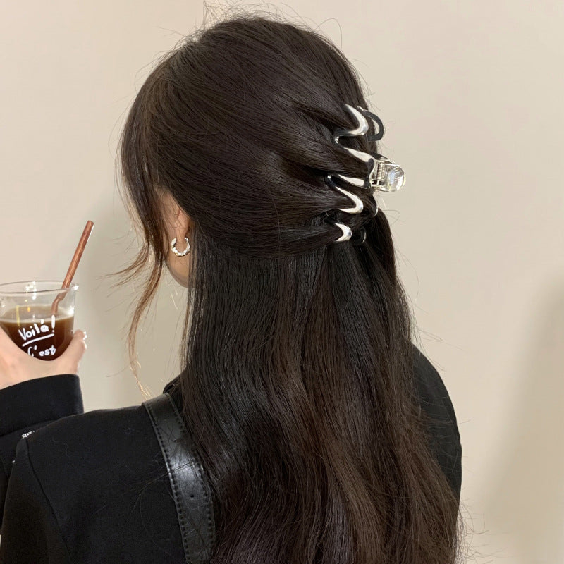 Large Metal Wave Hair Claw Clip view 4
