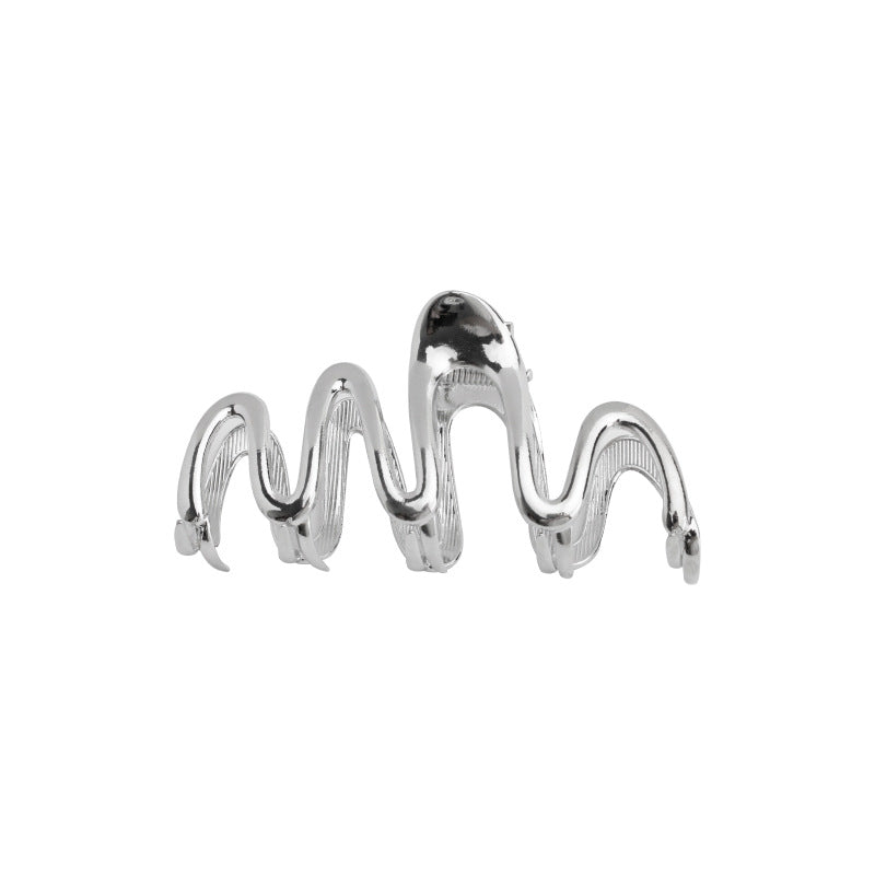 Large Metal Wave Hair Claw Clip view 5