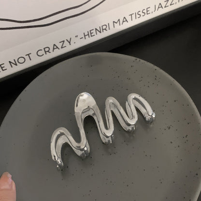 Large Metal Wave Hair Claw Clip view 6