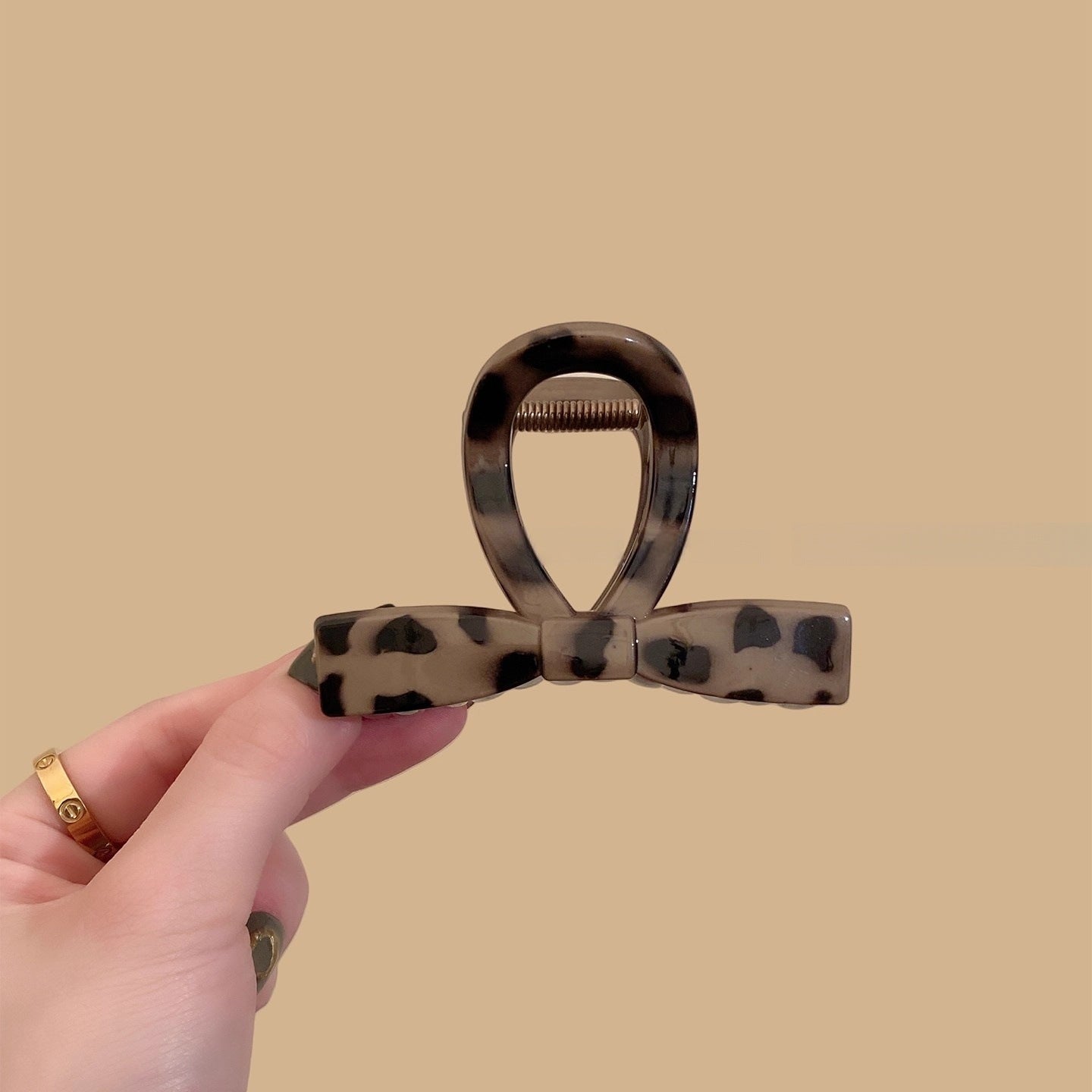 Leopard Acrylic Hair Claw Clip view 3