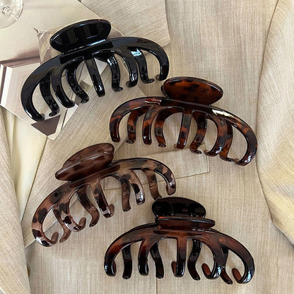 Leopard Pumpkin Hair Claw Clip view 2