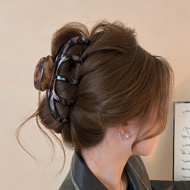Leopard Pumpkin Hair Claw Clip view 4