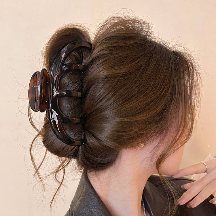 Leopard Pumpkin Hair Claw Clip