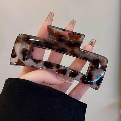 Leopard Square Hair Claw Clip view 4