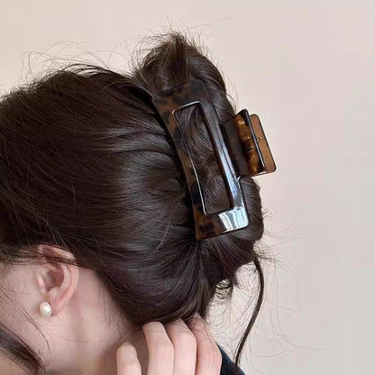 Leopard Square Hair Claw Clip