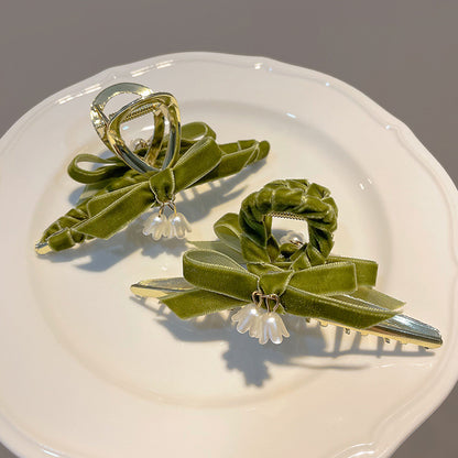 Lily of the Valley Bow Hair Claw Clip view 3
