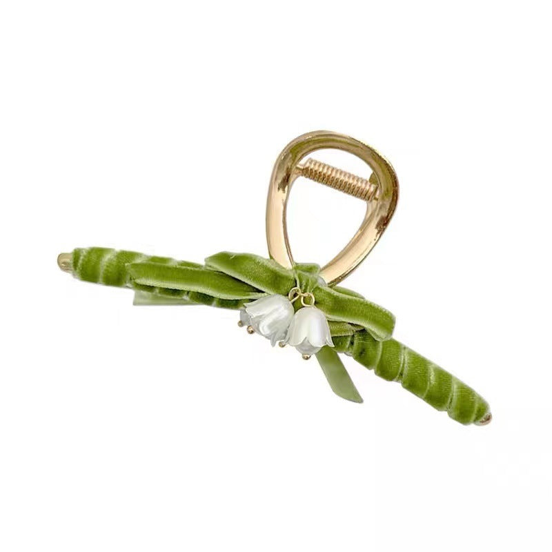Lily of the Valley Bow Hair Claw Clip view 5