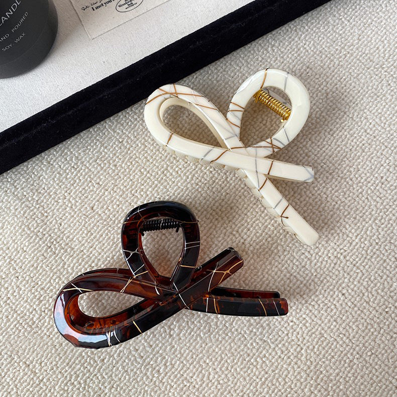 Line Art Bow Hair Claw Clip view 2