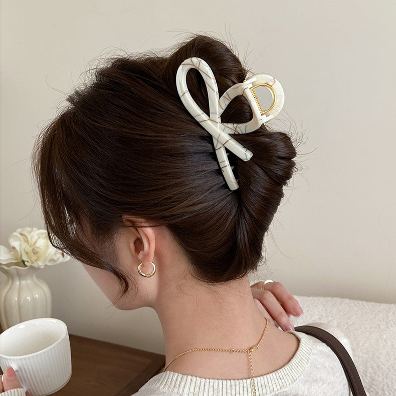 Line Art Bow Hair Claw Clip view 4