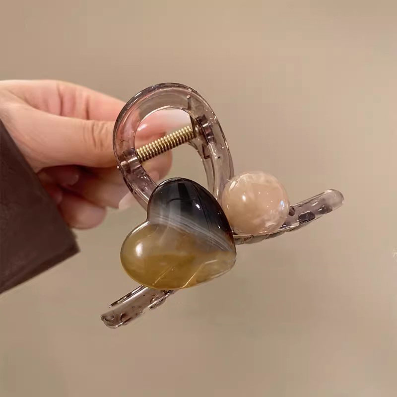 Marbled Heart Hair Claw Clip view 11