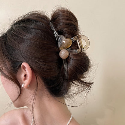 Marbled Heart Hair Claw Clip view 3