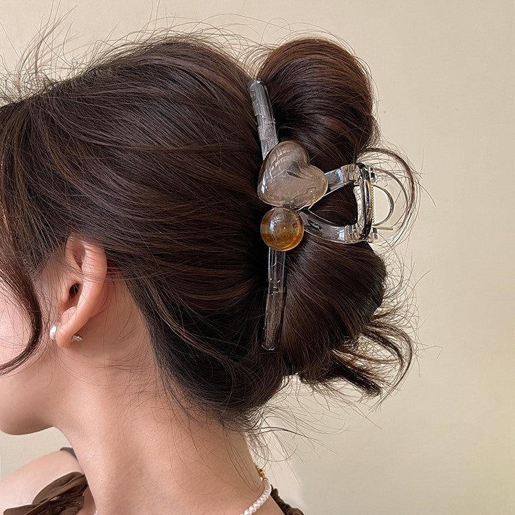 Marbled Heart Hair Claw Clip view 4