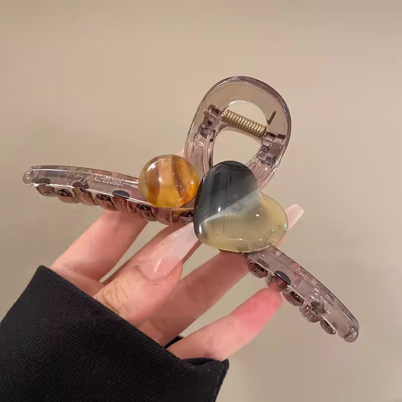 Marbled Heart Hair Claw Clip view 6