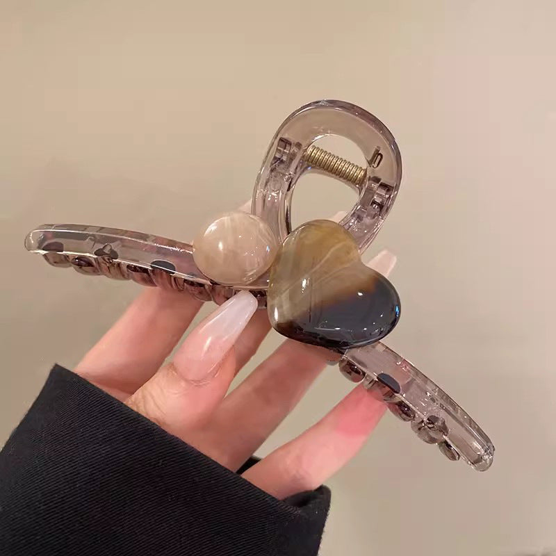 Marbled Heart Hair Claw Clip view 7