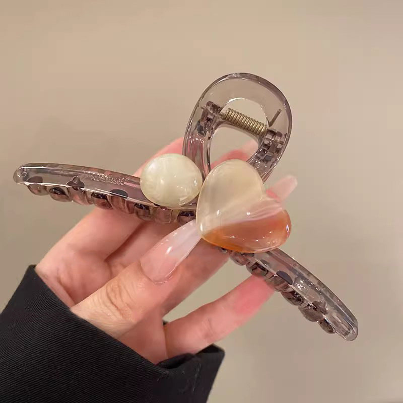 Marbled Heart Hair Claw Clip view 8