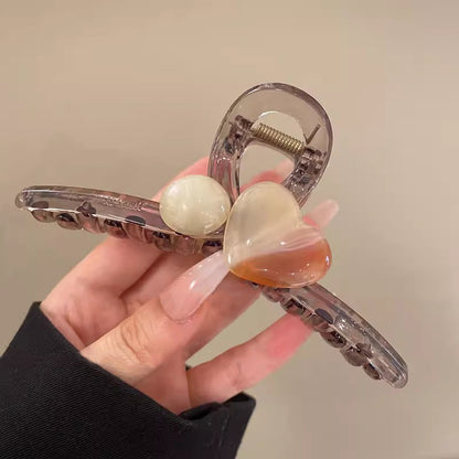 Marbled Heart Hair Claw Clip view 8