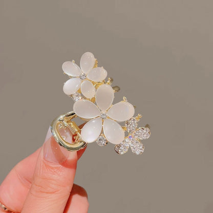 Medium Cat Eye Flower Hair Claw Clip view 3
