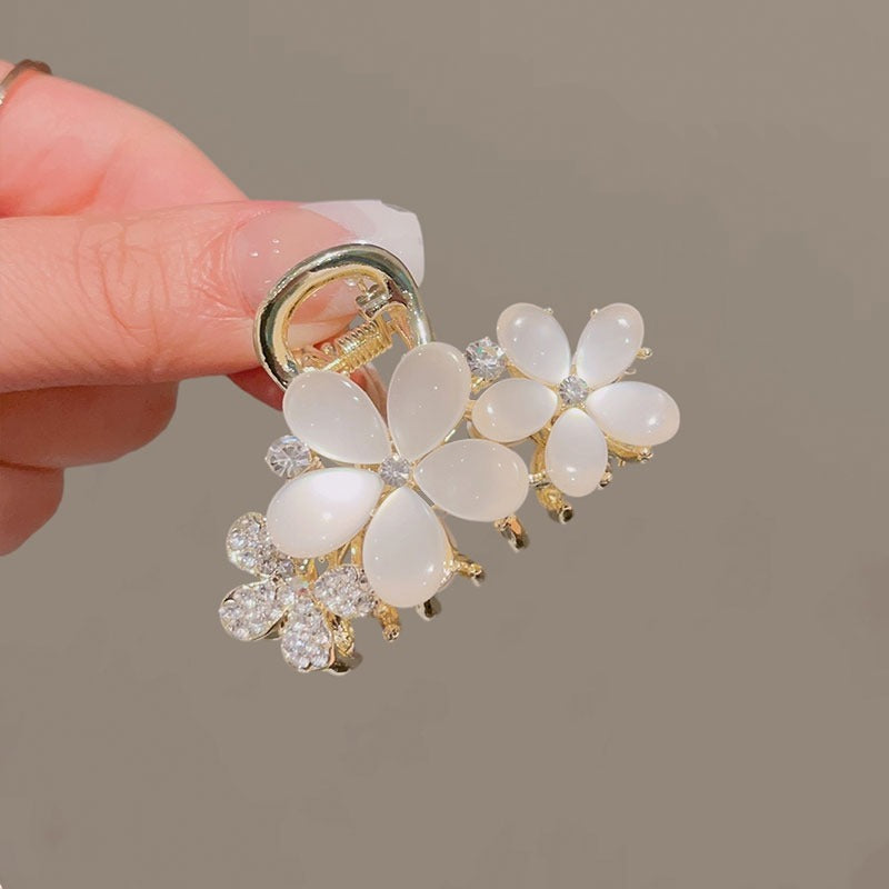 Medium Cat Eye Flower Hair Claw Clip view 4
