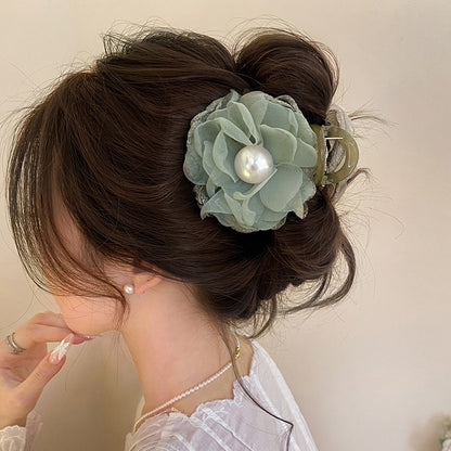 Mesh Flower Hair Claw Clip view 3