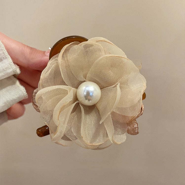 Mesh Flower Hair Claw Clip view 6