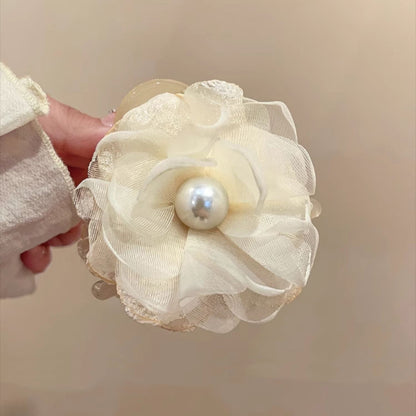 Mesh Flower Hair Claw Clip view 8