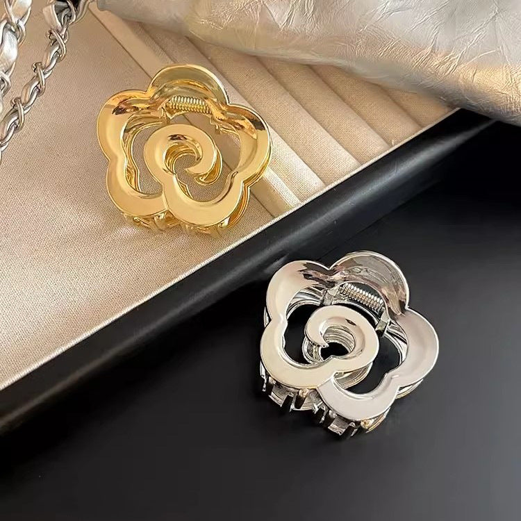 Metal Rose Hair Claw Clip view 2
