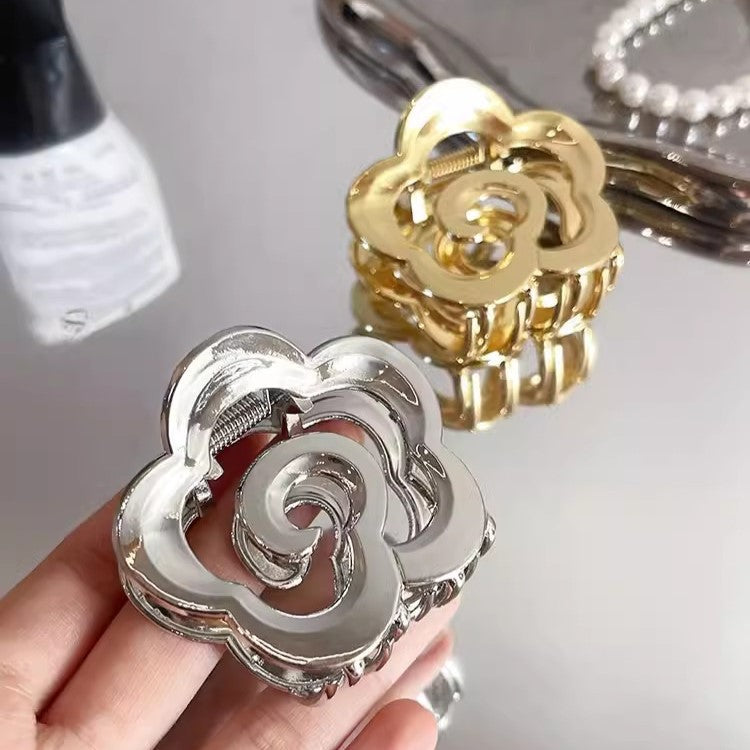 Metal Rose Hair Claw Clip view 3
