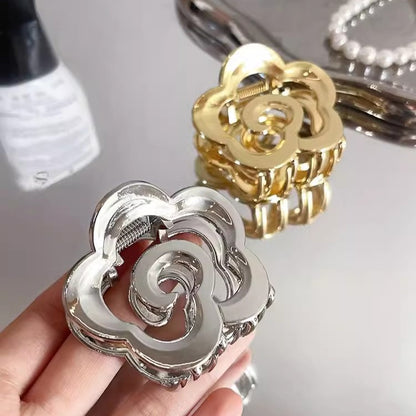 Metal Rose Hair Claw Clip view 3